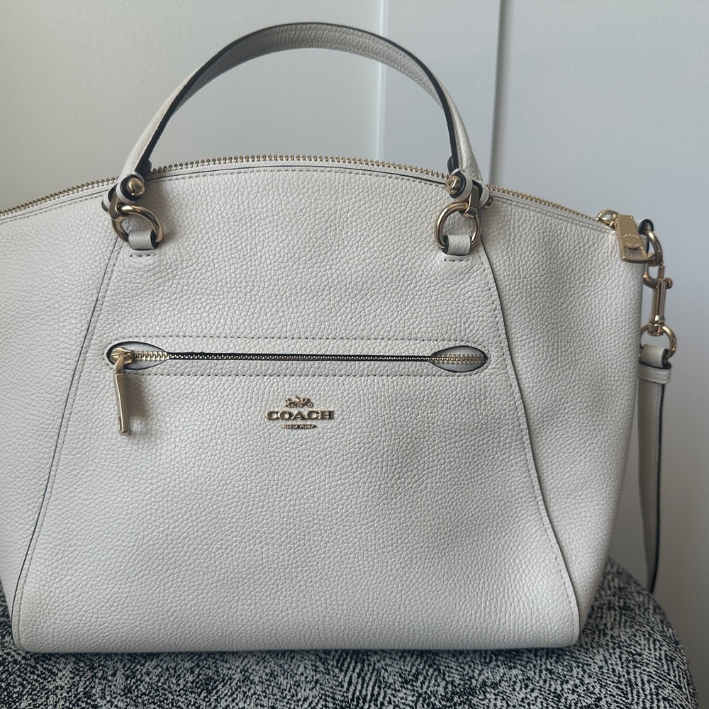 Coach Cream Leather Satchel